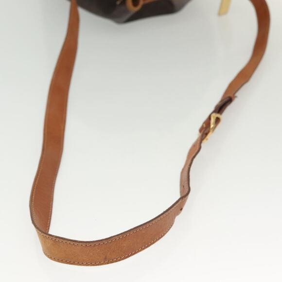 CELINE Macadam Canvas Shoulder Bag Pvc Leather Brown Gold - Picture 7 of 13